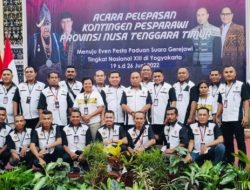 Kontingan Pesparawi NTT Asal Kabupaten Kupang Tiba di Yogyakarta