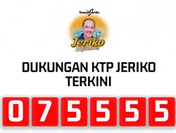 Terus Meningkat, Dukungan KTP untuk Jeriko Tembus 75.555