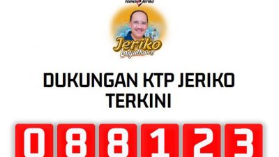 Terus Meningkat, KTP untuk Jeriko Maju Pilwalkot Nyaris Tembus 100 Ribu