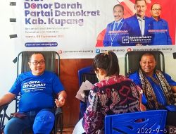 Rayakan HUT Ke 21, Demokrat Kabupaten Kupang Sumbang 40 Kantong Darah