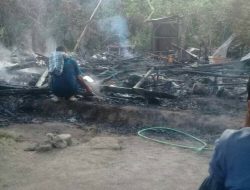 Foto : Rumah Warga Weri Waso Mano Hangus Terbakar