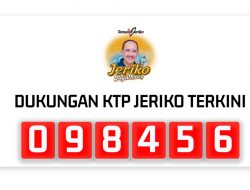 Nyaris 100 Ribu, Dukungan KTP untuk Jeriko Sudah 98.456