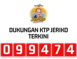 Semakin Mendekati 100 Ribu, Dukungan untuk Jeriko Tembus 99.474 KTP