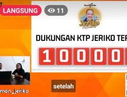 Luar Biasa, Dukungan KTP untuk Jeriko Tembus 100 Ribu