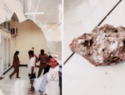 Kaca Jendela dan Pintu Kantor Sekwan Kabupaten Kupang Hancur Dilempar OTK